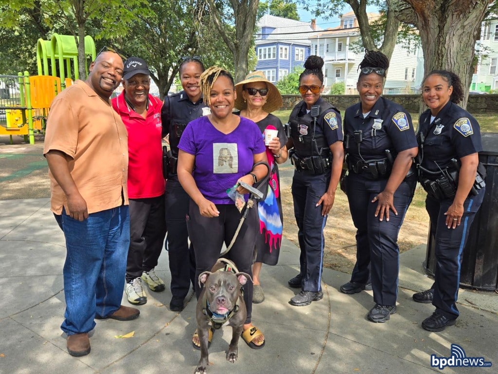 Boston Police District B-3 hosts Coffee with a Cop at Almont Park