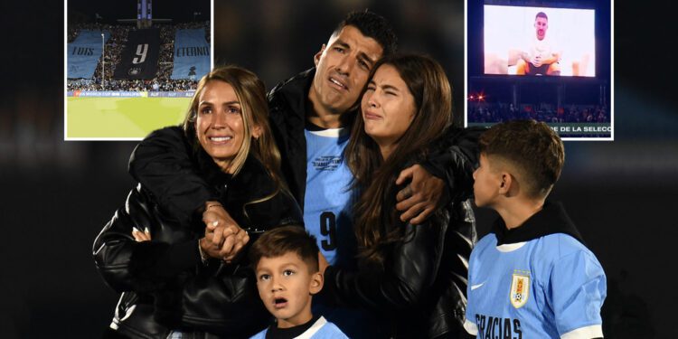 Luis Suarez breaks down on pitch as Lionel Messi sends Inter Miami pal emotional message after final game for Uruguay