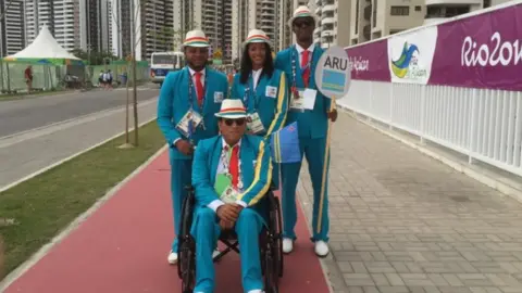 Shardea Arias de la Cruz The Aruban Rio 2016 contingent including Shardea Arias de la Cruz and Jesus De Marchena Acevedo