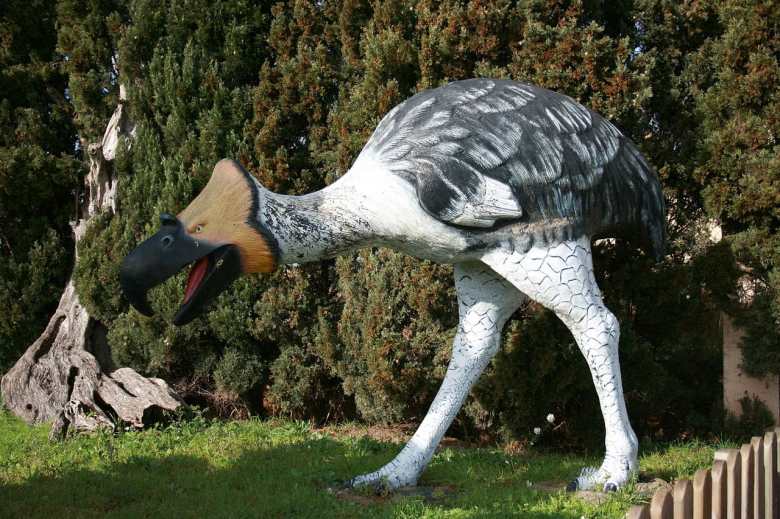 Recreation of a terror bird in Manacor, Majorca