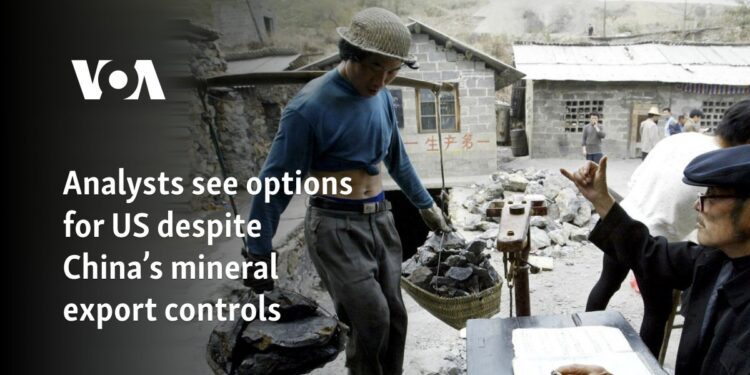 Analysts see options for US despite China’s mineral export controls