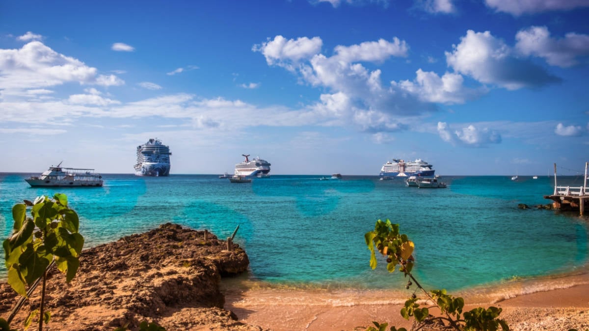 Cruise Ship in Grand Cayman, Caribbean