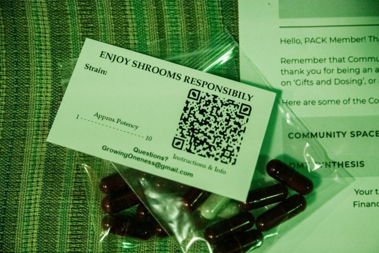 A bag of capsules labeled 