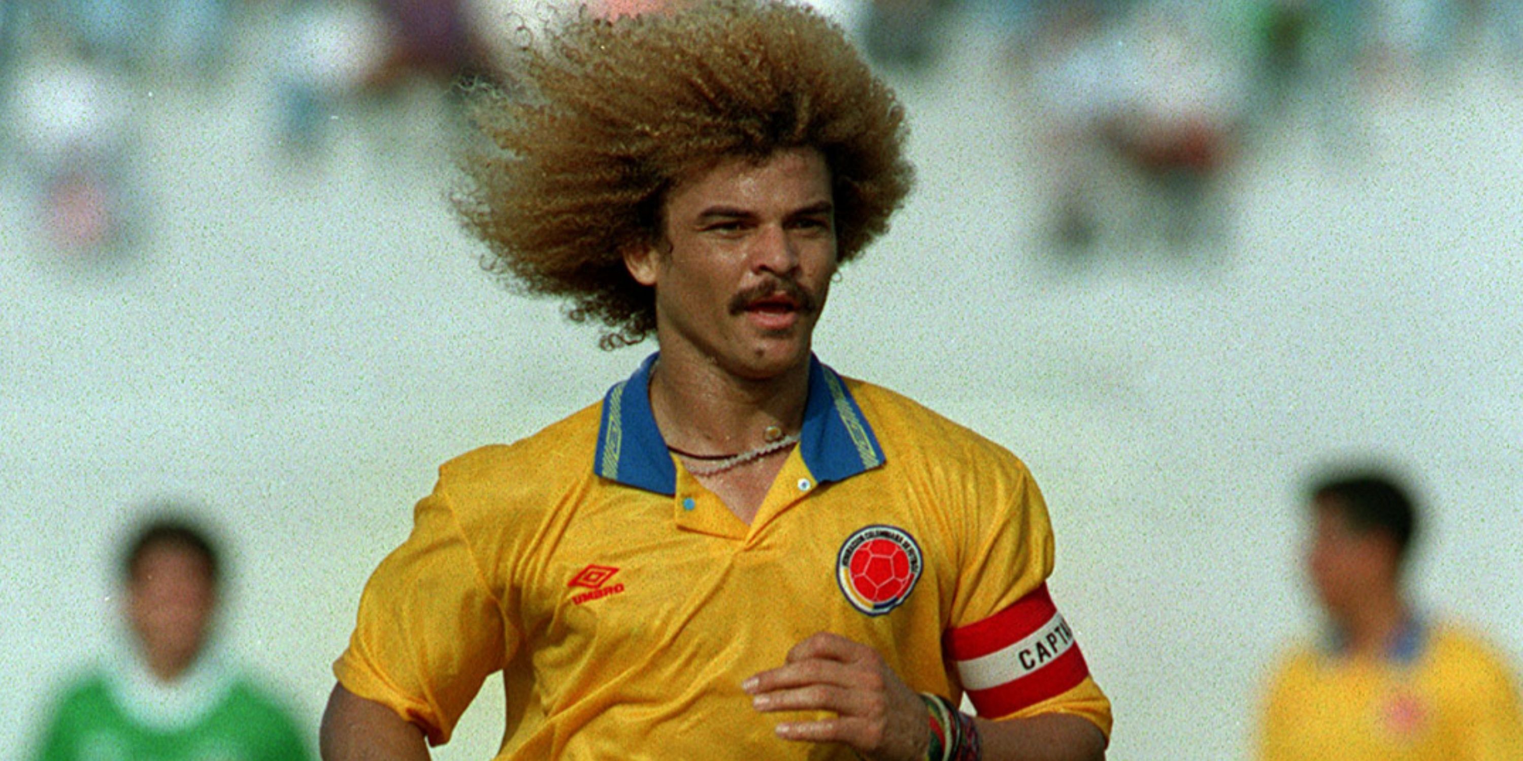 Carlos Valderrama in action for Colombia