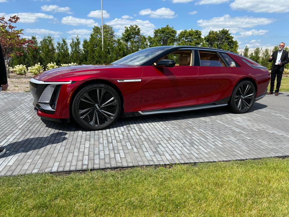 Cadillac Celestiq in the courtyard of Cadillac House at Vanderbilt at the General Motors Tech Center in Warren, Mich.