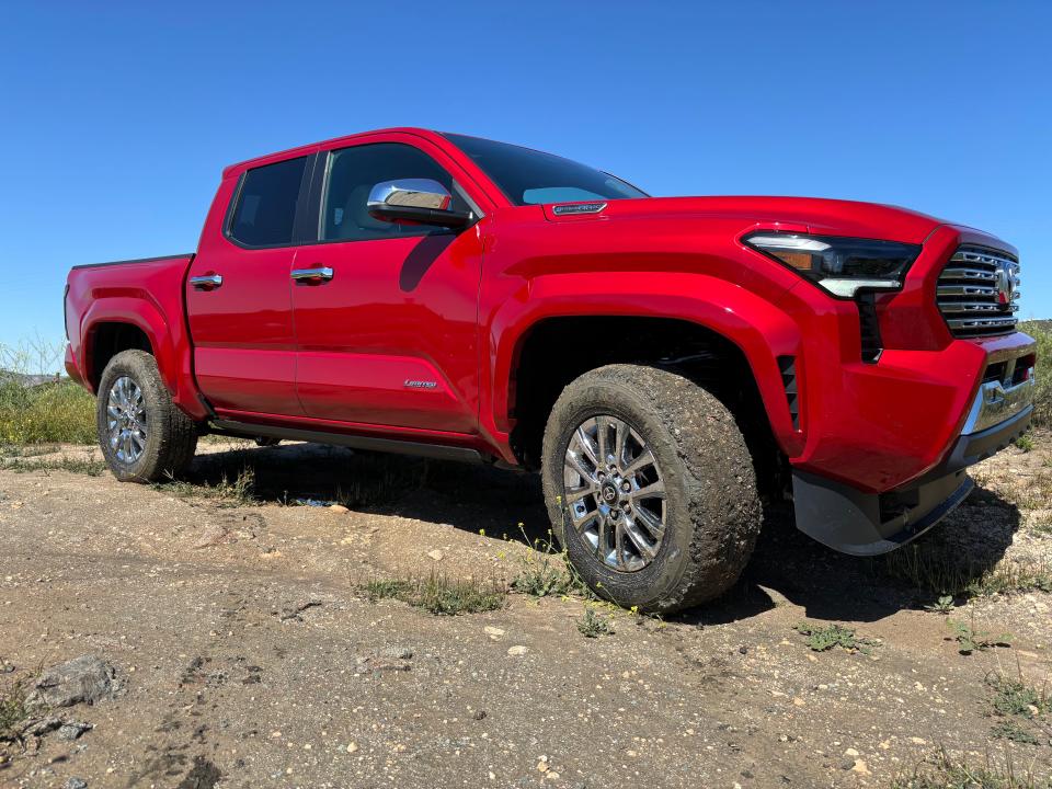 The 2024 Toyota Tacoma midsize pickup offers a hybrid drivetrain that increases power and fuel efficiency.