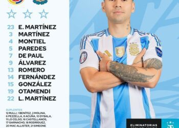 El equipo titular de la Selección Argentina.