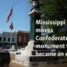 Mississippi town moves Confederate monument that became an eyesore