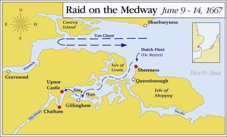 The Dutch incursion along the River Medway.