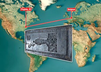 Secrets of America's oldest tombstone reveal it belongs to ENGLISH knight with links to surprising trade routes