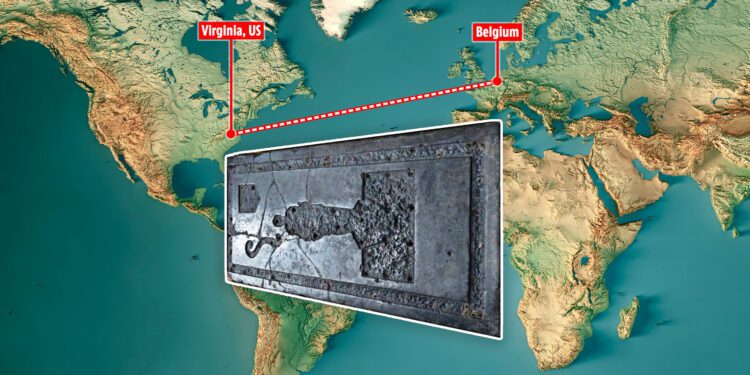 Secrets of America's oldest tombstone reveal it belongs to ENGLISH knight with links to surprising trade routes