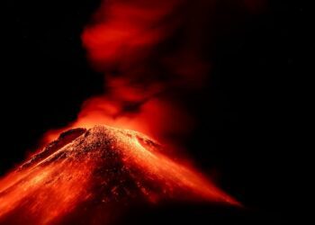 "This photo shows the view from our cabin door at base camp. Not bad, is it?"