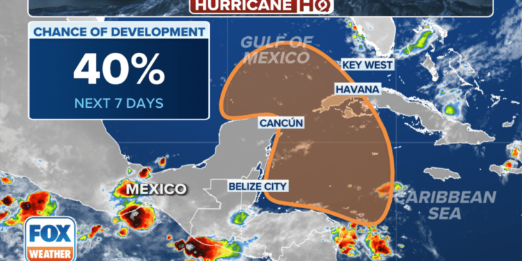 Tropical development odds grow for Caribbean system expected to track into Gulf of Mexico