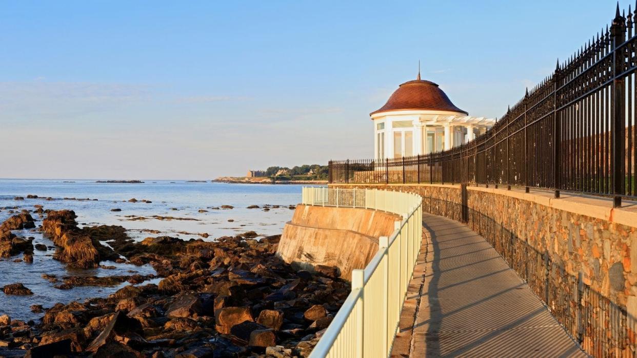 Cliff Walk in Newport, Rhode Island.