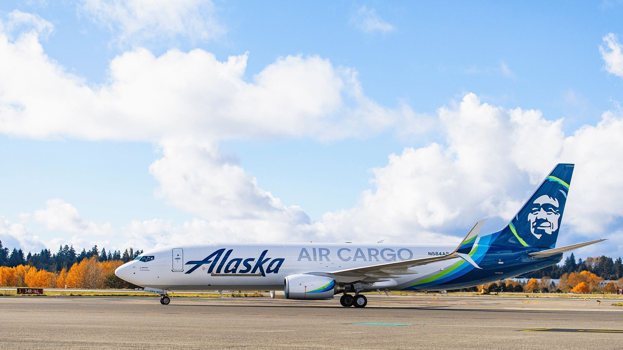 Alaska Airlines Cargo Boeing 737-800 freighter N584AS.