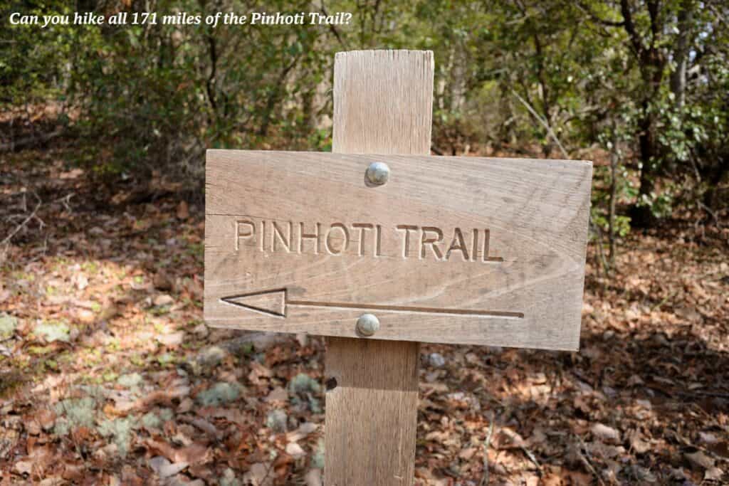 Pinhoti Trail sign - natural wonders in Alabama