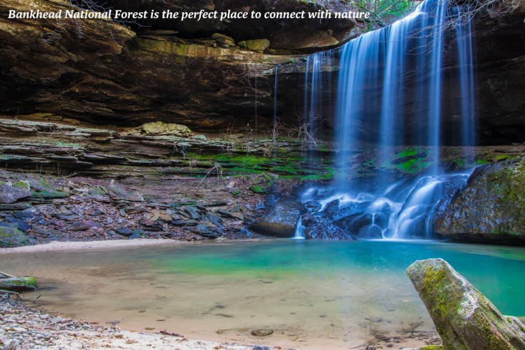 Waterfall in Bankhead National Forest - natural wonders in Alabama