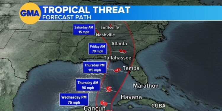 Tropical Storm Helene forms in Caribbean Sea, expected to become hurricane and move toward US