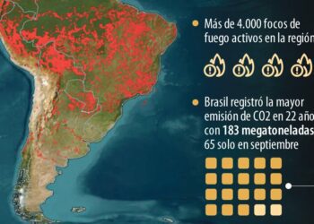 Más de 4.000 incendios activos en América del Sur por la sequía y altas temperaturas