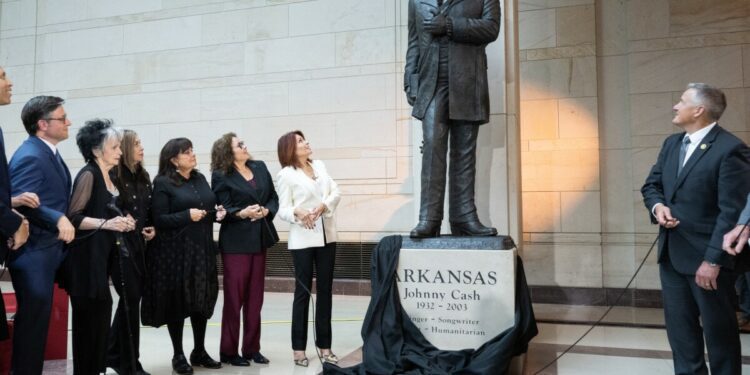 U.S. Capitol statue of Johnny Cash depicts Arkansas' history and progress