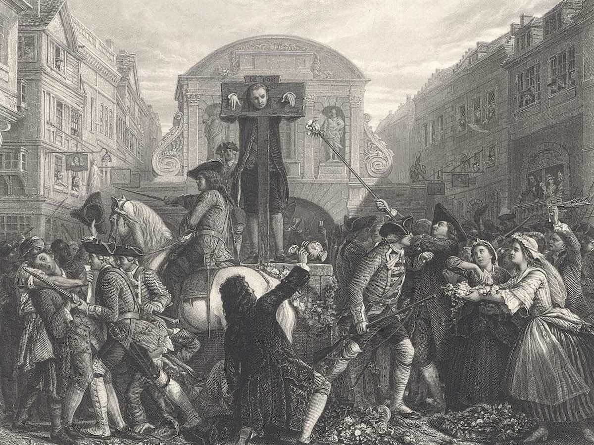 When Daniel Defoe was condemned to the pillory, people threw him flowers instead of mocking