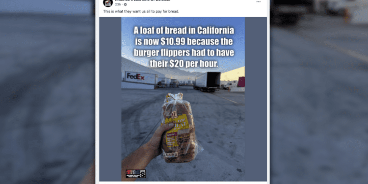 Bread Costs $11 in California Because of Minimum-Wage Increase?