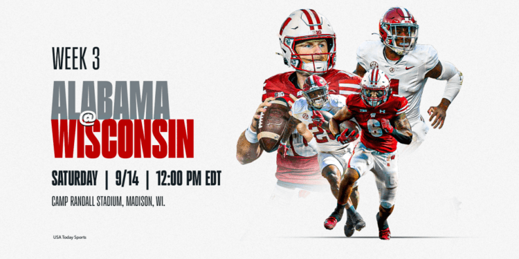 Alabama vs. Wisconsin channel today, time, TV schedule, streaming info