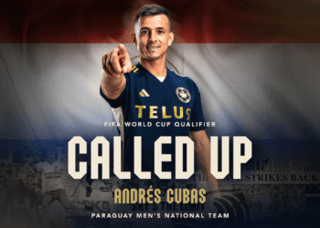 Andrés Cubas called up to Paraguay's men's national team for 2026 FIFA Men's World Cup Qualifiers in September