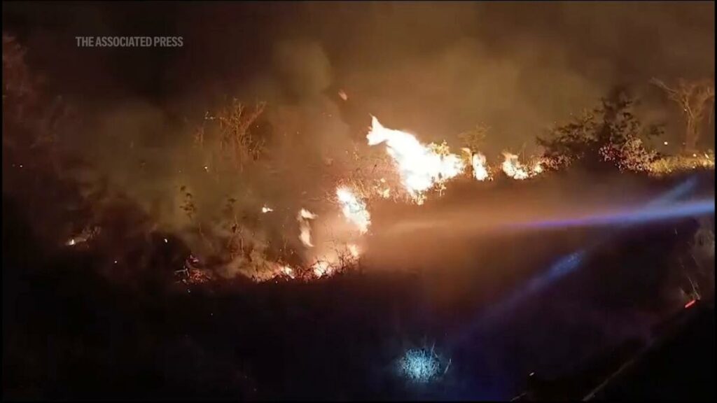 Bolivia battles wildfires with support from Brazilian firefighters