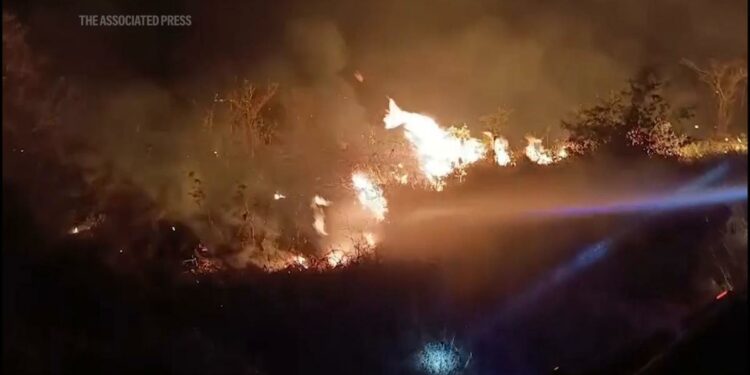 Bolivia battles wildfires with support from Brazilian firefighters