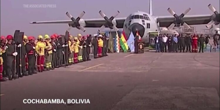 Bolivia president says extensive wildfires will be tackled with firefighting aircraft
