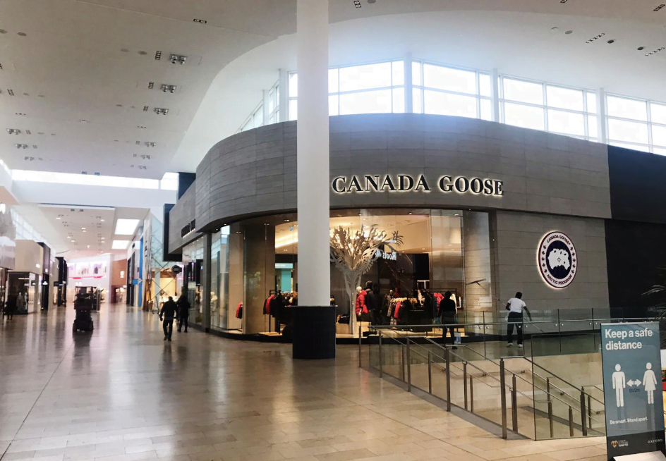 EXTERIOR OF CANADA GOOSE STORE AT YORKDALE SHOPPING CENTRE. PHOTO: JM