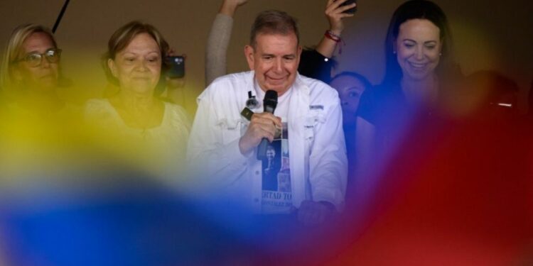 Edmundo González Urrutia on the campaign trail.