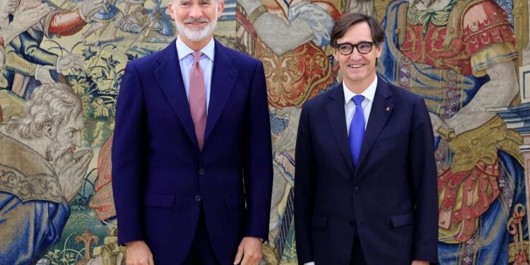 El Rey recibe en la Zarzuela a Salvador Illa, nueve años después de la última visita de un presidente catalán