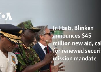 In Haiti, Blinken announces $45 million new aid, calls for renewed security mission mandate