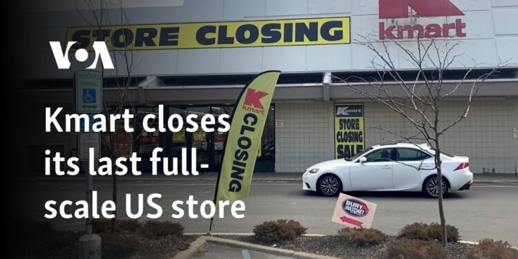 Kmart closes its last full-scale US store