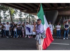 Demonstrators protest Mexico's judicial reform bill outside in Mexico City, on Sept. 3, 2024.