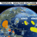 Local dangerous rip currents, multiple disturbances in the tropics