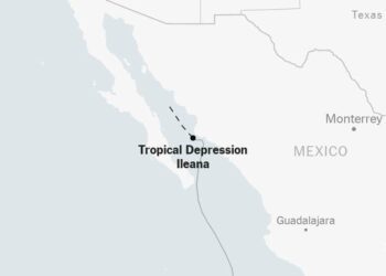 Maps: Tracking Tropical Depression Ileana