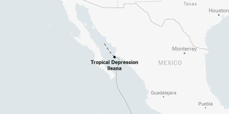 Maps: Tracking Tropical Depression Ileana