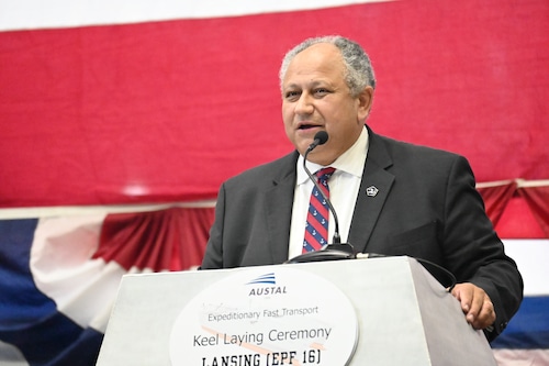 USNS Lansing keel laying ceremony