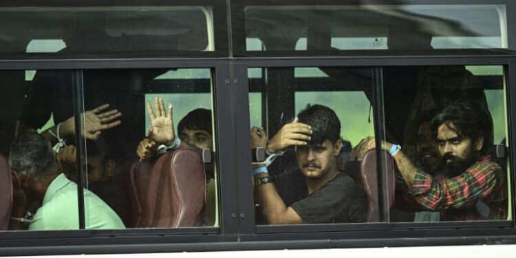 Panama deported 130 Indian migrants on a charter flight to New Delhi (MARTIN BERNETTI)