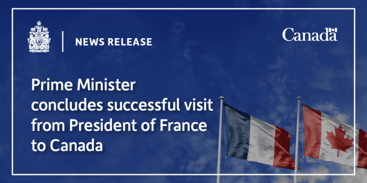 Prime Minister concludes successful visit from President of France to Canada