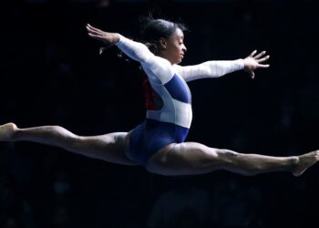 Simone Biles kicked off her 30-city arena tour in California