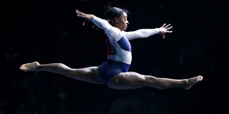 Simone Biles kicked off her 30-city arena tour in California