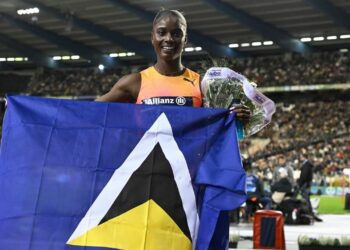 St. Lucia's first Olympic medalist returns home to cheers and calypso