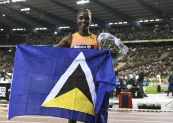 St. Lucia's first Olympic medalist returns home to cheers and calypso