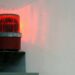 Red siren flashing
