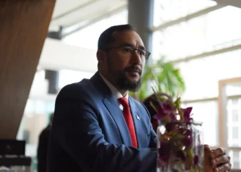 Stuart Young, energy minister of Trinidad and Tobago, listens to a question while being interviewed during the CERAWeek by S&P Global energy conference in Houston, Texas, US, on 9 March 2023.