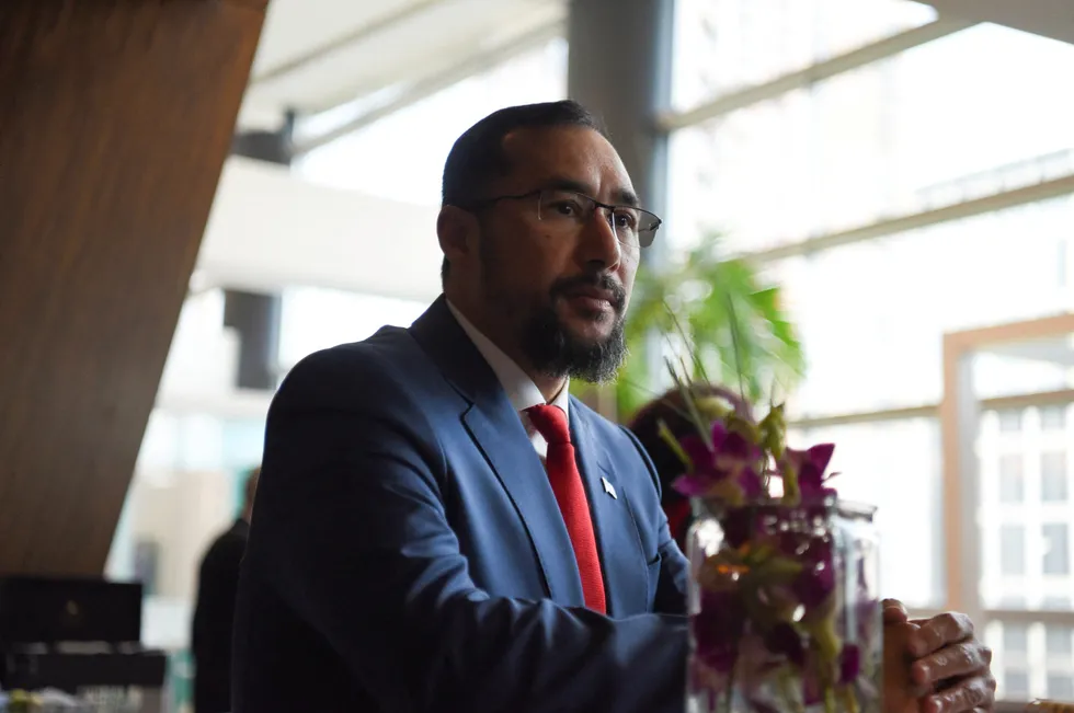 Stuart Young, energy minister of Trinidad and Tobago, listens to a question while being interviewed during the CERAWeek by S&P Global energy conference in Houston, Texas, US, on 9 March 2023.